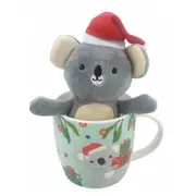 Christmas Novelty Mug Ceramic Tea Coffee Cup with Plush Toy KK Teacher Gift