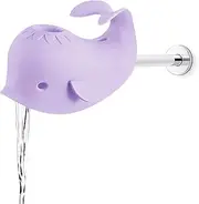 PandaEar Baby Bathtub Faucet Cover for Kids Toddlers - Bath Spout Cover for Baby Bathroom Tub, Whale (Purple)