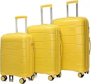 [Habrur] Checked Luggage Carry On Luggage Luggage Sets 3 Piece Suitcases with Wheels, Expandable and Travel Lightweight Luggage Suitcase (Color : A, Size : 20+24+28 in)