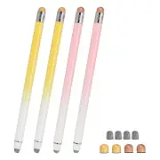 4 Pcs Stylus Pens for Touch Screens, Universal Capacitive Stylus, Yellow Pink