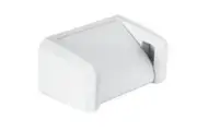 New Bradley 5044 Single Toilet Roll Holder Hooded - White Plastic 162Mm W X 85Mm