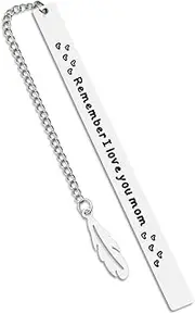 Mothers Day Gifts for Mom Bookmark I Love You Mom Birthday Gifts from Daughter Son Mom Reading Gifts for Book Lovers Book Marks for Mother Engraved Book Markers for Mom Keepsake Gifts Mom Gift Ideas