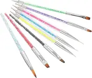 OSOLADY 8pcs Double Ended Dotting Pens for Intricate Designs Efficient Line Drawing and Versatile Manicure Tools for Home Salon Use
