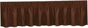 Luxshiny Solid Color Bed Shirt Elastic Pleated Skirt Practical Bouffancy Bed Sheet for Twin Mattress Coffee Decoration and Full Corner Protection