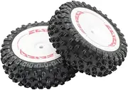 [EHJRE] 2X Replacement Front Wheel Tyre RC Car Part for Wltoys 124008 124010 1:12