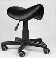 Saddle Stool w/Wheels Adjustable Height Heavy Duty Swivel Rolling Chair Stool Ottoman Seat for Clinic Dentist Spa Massage Salons Studio Support to 550 Lbs