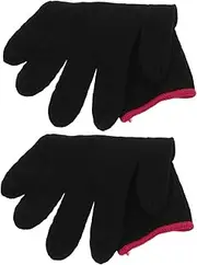 Beavorty Barber Shop Heat Glove Heat Resistant Mitts for Hair Styling Curling Wand Flat Irons Black Heat Proof Gloves for Hairdressers