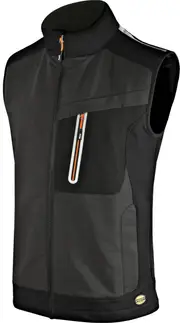 Diadora Utility Tech Carbon, workwear vest unisex , color: Dark Grey/Black , size: XXL