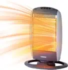 Lenoxx 1200W Halogen Heater: 3 Heat Settings, Wide Angle Oscillation, Tip-Ove...