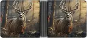 [QSKDLAC] Leather Wallet Slim Durable Credit Card Holder Personalized Deer Hunting Season Printing Wallet For Men & Women Perfect For Work Travel, style, One size, Foldable Pu Wallet, Style, One size
