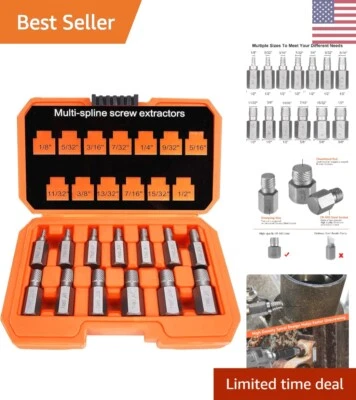 Versatile 13-Piece Bolt Extractor & Screw Removal Tool – High-Quality Design