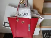 New DKNY BRYANT PARK Crimson Leather Tote / Shoulder Bag.$250.00.100%Authentic