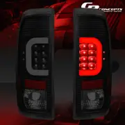 PAIR TINTED LED C-BAR TAIL LIGHT LH+RH FOR 1997-2007 FORD F150-F550 SUPER DUTY (for: Ford)