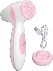 Facial Cleansing Brush Electric Facial Rotating Silicone Brush Deep Cleansing Gentle Exfoliating Face Scrubber Portable Design For Travel Home Use
