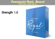Rico Royal Bb Clarinet Reeds Box of 10 # 1.5 Strength *Royal by D'Addario*