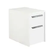 Sheridan 2-Drawer Mobile Pedestal Filing Cabinet - White