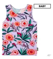 Bonds Baby Stretchies Sleeveless Chesty Singlet Top sizes 000 Colour Lilac
