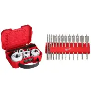 Hole Dozer General Purpose Bi-Metal Hole Saw Set with High Speed Wood Spade Bit