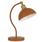 Brevik Table Lamp Orange Modern Metal Desk Lights Brass Telbix Lighting