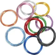 HOMSFOU 10 Rolls Anodized Aluminum Wire for Jewelry Making DIY Crafts Flexible Durable Resistant Beading Wire Vibrant Colors for Beginners Enthusiasts