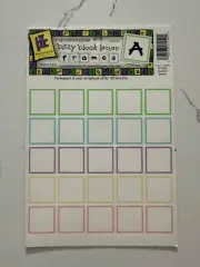 Provo Craft Repositionable Bitty Block Letter Frames Sherbert 3/4" Scrapbooking