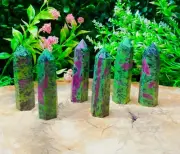 Wholesale 1 lb. Natural Ruby Zoisite AAA+ Quality, Towers, Points, Obelisk