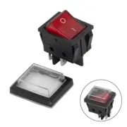On-Off Momentary LED Rocker Switch DPST 4 Pins 2Position 16A 250VAC / 20A 125VAC