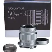 New Voigtlander APO-LANTHAR 50mm F3.5 TypeII VM Mount Manual Focus Lens - SILVER