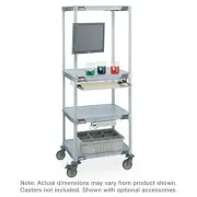 Metro HPLC4X3 MetroMax i 4-Shelf Double HPLC Experiment Cart (Casters Not Inclu