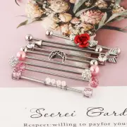 9X Industrial Barbell Earrings Piercing Bar Lip Rings Labret