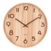 Karlsson Light Basswood Wall Clock (Light Natural) - 60x60x6