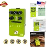 Polyphonic Octave Electric Guitar Pedal with Dry Signal Control & True Bypass