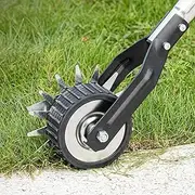Sidewalk Manual Lawn Edger, Wheel Rotary Edger, Rotary Shear, Strong 4 Sections Stainless Steel Handle with Cushion Grip, 67.3-Inch/170cm