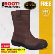 Oliver 34692 Steel Toe Safety Work Boots, Pull On Riggers & Mining UPGRADED STYL