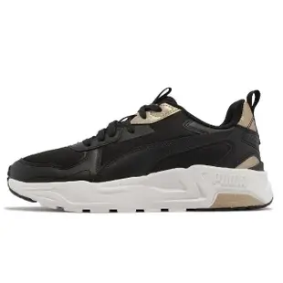 【PUMA】慢跑鞋 Trinity Lite Metallic Wns 女鞋 黑 金 復古 路跑 運動鞋(38929301)