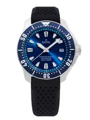 RATIO FreeDiver X Ocean Blue With Ceramic Inlay Automatic RTX003 200M Mens Watch