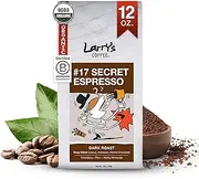 Larry's Coffee Organic Fair Trade Whole Bean, Espresso #17, 12 Ounce