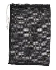 Mesh Sports Equipment Bag - Multipurpose, Nylon Drawstring Bag Black 24" X 36"