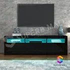 Modern TV Stand Cabinet 180cm Wood Entertainment Unit Gloss Front Furniture BK