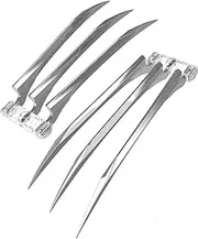 DMAR Metal Wolf Claws, Metal Claws for Adults, Set of 2, One Pair Silver, Silver