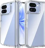 [RMOCR] Case for Google Pixel 9 Pro Fold, Clear Shockproof Phone Cover, Ultra-Thin Slim Fit Hard PC Protective Cases for Pixel 9 Pro Fold, Clear