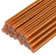 30pcs Mini Hot Glue Gun Sticks 8" x 0.27" for Glue Gun, Glitter Bronze Gold