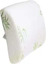 Bamboo Memory Foam Lumbar Support Back Cushion w/ Strap Lower Back Pillow