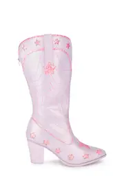 [Y.R.U.] Pearl Star Space Cowgirl Boots - Pink