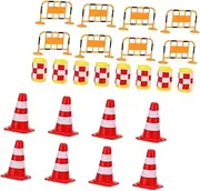 ifundom 24Pcs Roadblocks Traffic Signs Educational Cognitive for Boys Enhances Symbol Recognition Imagination for Role Playing Learning Road Safety