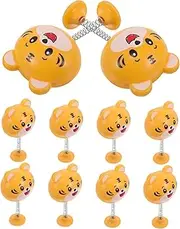 Unique Motorcycle Helmet Decor 10pcs Cartoon Tiger Shaking Head Bobblehead for Home Office Decor