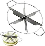 Cake Divider, Stainless Steel Pastry Cutting Tool with Side Handle, Round & Pie Slicer Marker, Cutter for Cooking Baking Mousse Pastry, 6/7/8 Slices