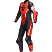 Misano 3 D-Air Perforated Ladies Black Red Fluo Red 1PC Leather Motorcycle Suit