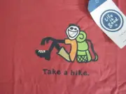 LIFE IS GOOD Take a Hike Hiking Backpacking Boys SS TShirt NWT NEW Sz Large L 10
