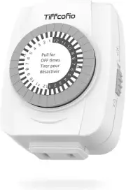 Indoor Mechanical Timers for Outlets, 2 Prong Plug in Outlet Daily Repeating Lig